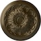 Ekena Millwork Damon Ceiling Medallion (Fits Canopies up to 3 3/8"), Hand-Painted Brass, 20"OD x 1 1/2"P CM20DABRS - alternate 1